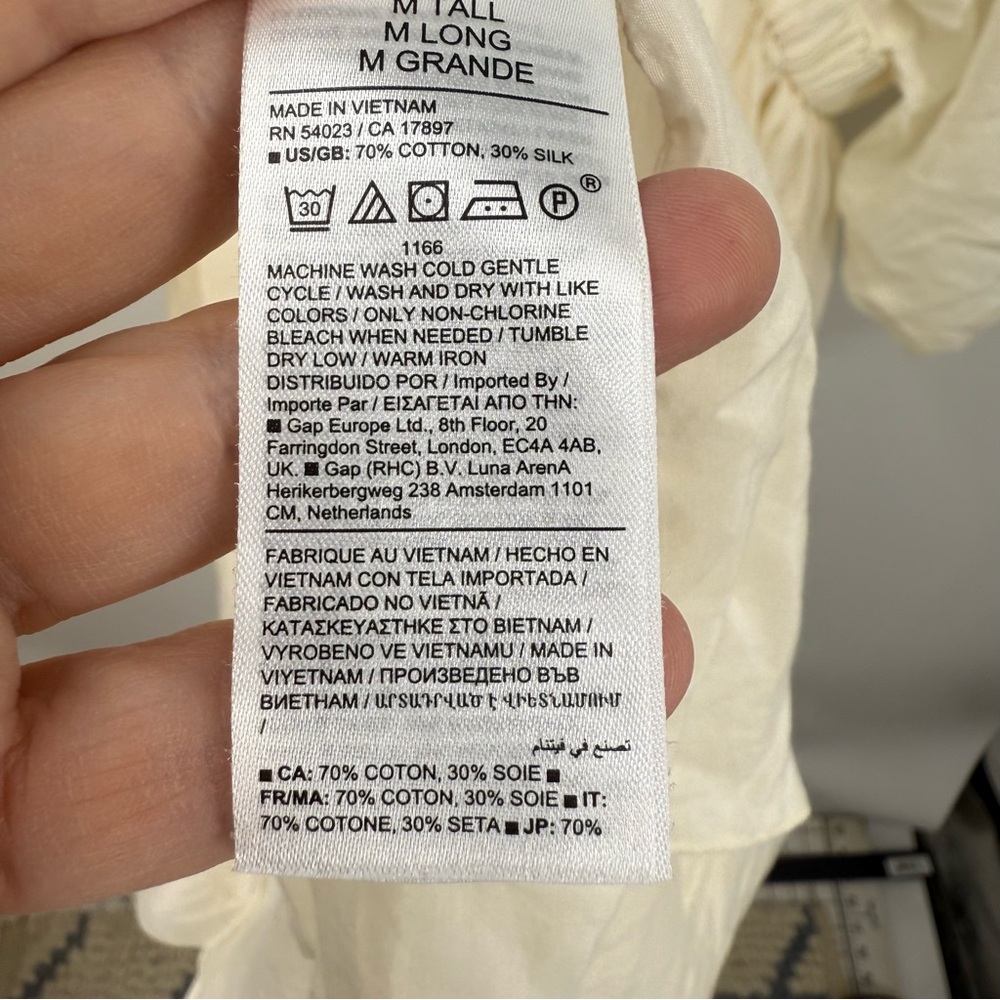Banana Republic Eliana bohemian Cotton-Silk Dress in a cream ivory color M - Picture 9 of 13